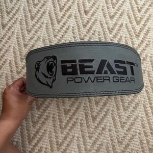 Beast Power Gear Weight Lifting Belt (Grey, Small)